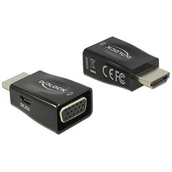 HDMI till VGA-adapter, hane till hona, kompatibel med videoenheter, perfekt för projektioner och bildskärmsanslutningar.