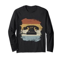 Teléfono antiguo de estilo vintage con esfera 60s 70s 80s Manga Larga