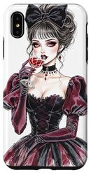 Coquette Vampire Girl Gothic Halloween Girlycore Aesthetic Case for iPhone XS Max