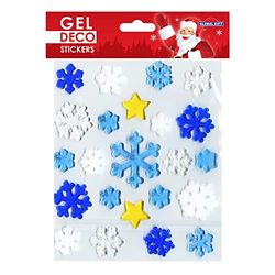 Autocollants en gel de Noël pour fenêtre - Flocons de neige