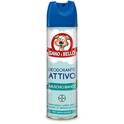 Sano e bello Deodorante per Cane Attivo al Muschio Bianco ml. 250, Multicolore, Unica