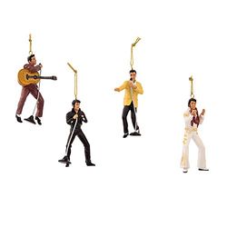 Kurt S. Adler Elvis Presley 4-Piece Ornament Gift Set, 2.5in