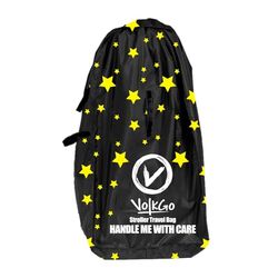 VolkGo Gate - Bolsa de Control para Cochecito de Paraguas Individual, Duradera y Ligera, Resistente al Agua, Cierre de cordón con Cierre Ajustable, asa de cincha, Incluye Cremallera elástica, Black,