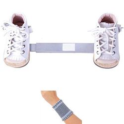 Amsahr Scarpe regolabili Dani Splint, correzione a ferro di cavallo Fixting equipaggiamento con Notte Fixer - 10 cm (Orthopaedic Shoe Lunghezza) - inclusi Wrist Band