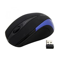Esperanza EM101B muis RF Draadloos Optisch 800 DPI Zwart, Blauw - Muis (Optisch, RF Draadloos, 800 DPI, Zwart, Blauw)