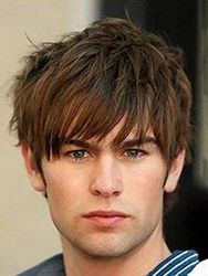 Mens Short Wig Brown Layered Natural Synthetic Costume Cosplay Hair Wig