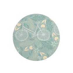 Questo Casa, Round Digital Printed Mouse Pad, Non-Slip Base, for Office and Home, Diameter:22cm