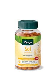 Kneipp Sol Gummies; Vitamina E y Cobre; Carotenoides; Fotoprotección; Protege del Estrés Oxidativo; Prepara la Piel para Tomar el Sol; Sabor Melocotón; 60 uds