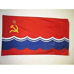 AZ FLAG Flaga Estonii Socjalistycznej Republiki Radzieckiej 1940-1990 90x60cm - Flaga ZSRR 60 x 90 cm Pokrowiec na słupek