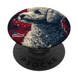 Barboncino BANDIERA AMERICANA 4 luglio Cane barboncino PopSockets PopGrip Intercambiabile