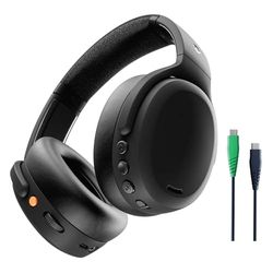 Skullcandy Crusher ANC 2 Cuffie Wireless Over-Ear con Cancellazione del Rumore, Sensory Bass, Skull-iQ, Microfono, 50 Ore di Autonomia, Compatibili con Alexa, Connessione Bluetooth - Nero
