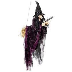 Boland 73091 - Vliegende heks, 65 cm, hangende decoratie voor Halloween, feestdecoratie, horrordecoratie voor Halloween en themafeest