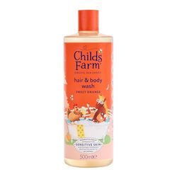 Childs Farm Kids Hair & Body Wash, Sweet Orange | Tear-free, Gently Cleanses | Suitable for Dry, Sensitive Skin, 500ml