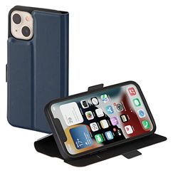 Hama Mobilfodral för Apple iPhone 14 (skyddsfodral med kortfack, vikbart iPhone 14 fodral med magnetlås och stativfunktion) mörkblå