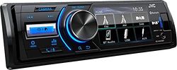 JVC KD-X561DBT Digital Media Receiver con monitor da 3", tuner DAB+ integrato e interfaccia Bluetooth, compatibilità iPod/iPhone, Front USB, AUX Input (Front/Mini jack), Nero