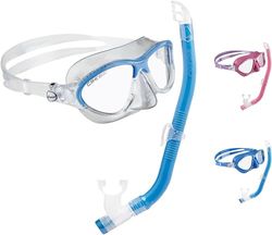 Cressi C/Set Moon Kid & Top Colorama kit de snorkeling, unissexo para crianças, transparente/azul claro, tamanho único