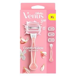 Gillette Venus ComfortGlide Women’s Razor Spa Breeze, 1 Refill Razor Cartridges, Reusable Metal Handle and Shower Holder