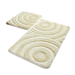 Set de alfombras de baño (2 piezas) tonos crema