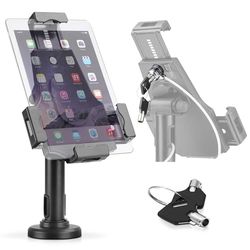 Pyle PSPADLK8 - Supporto universale anti-manomissione antifurto per iPad, tablet, supporto per display pubblico con gestione dei cavi, adatto a quasi tutti i tablet da 8 a 10 pollici, girevole, rotazione e inclinazione regolabile e supporto a parete incluso