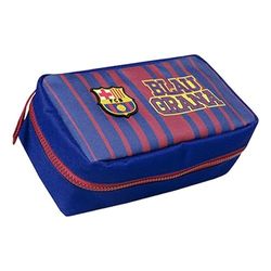 FC Barcelona 3-in-1 pennenetui voor jongeren, polyester, pennenetui met ritssluiting, meerkleurig, officieel product (CyP Brands)