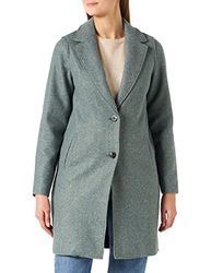 Only Onlcarrie Bonded Coat Otw Noos Chaqueta, Balsam Green/Detail: Melange, XXL para Mujer