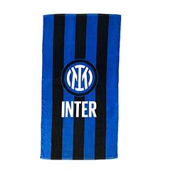 Inter Strandlaken van schuimstof, 90 x 170 cm, logo inter, 100% katoen, officieel product, Nerazzurra Graphik
