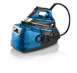 Rowenta Silence Steam Pro 2800 W 1,3 L Microsteam 400 stryksula svart, blå – ångstrykstationer (2800 W, 7,5 bar, 1,3 L, 480, 140 g/min)