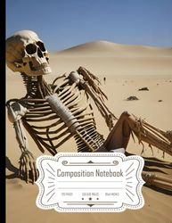 Composition Notebook College Ruled: Human Male on the Desert with Mummified Details, Ideal for Writing, Size 8.5x11 Inches, 120 Pages