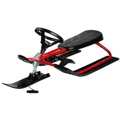 STIGA Snowracer Iconic Classic Luge à Volant pour Les Enfants à partir de 5 Ans - Rouge/Noir