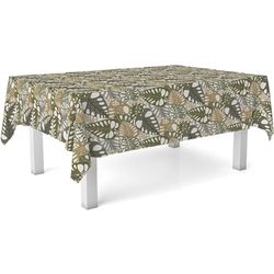 ECOMMERC3 Nappe en Toile cirée Ronde Taille 140 cm, résistante et Facile à Nettoyer pour Votre Table. Nappe en Toile cirée Anti-Taches et imperméable, Vert