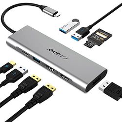 Docking Station, hub USB C, docking station per MacBook USB C con doppia HDMI 4K, DisplayPort, 95W PD, 3 porte USB 3.0 e lettore di schede SD/TF per MacBook Pro Air
