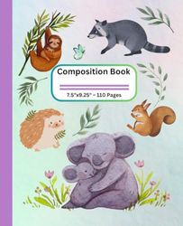 Composition Notebook with colorful animals: Notebook Journal with cute animals