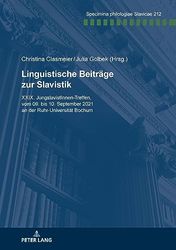 Linguistische Beitraege Zur Slavistik.: XXIX. Jungslavistinnen-Treffen Vom 09. Bis 10. September 2021 an Der Ruhr-Universitaet Bochum: 212