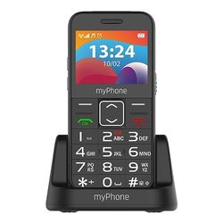 myPhone Halo 3 LTE - Teléfono móvil Resistente para Personas Mayores con estación de Carga, batería Grande de 1400 mAh, botón SOS y Linterna