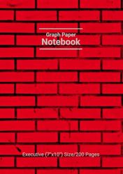 Notebook: Brick Collection Project Workbook / Executive (7 x 10 in / 178 x 254 mm) Size / 200 Graph Paper Pages: Great for Home, Office or School