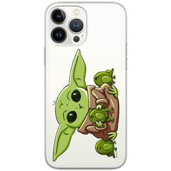 ERT GROUP custodia per cellulare per Apple Iphone 5/5S/SE originale e con licenza ufficiale Star Wars, modello Baby Yoda 014 adattato alla forma dello smartphone, parzialmente trasparente