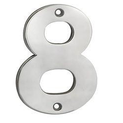 Carlisle Brass NUM10108SSS Numerals & Letters, Satin Stainless Steel