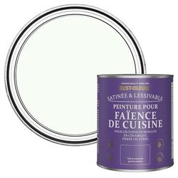 Rust-Oleum Peinture Blanche Résistante à l'eau pour Faïence de Cuisine, Finition Satinée - Immobile 750ml