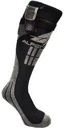 Alpenheat Fire Socks, Calze riscaldate in Lana. Unisex-Adulto, Nero/Grigio, 43-45