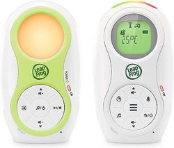 LeapFrog LF80 niania elektroniczna monitoring audio, cyfrowa niania z dwoma akumulatorami, duży zasięg, elektroniczna niania bez kamery, czujnik temperatury, funkcja przypomnienia, wskaźnik hałasu,