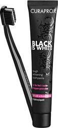 CURAPROX Black is White - Dentifricio al carbone e spazzola 1 pezzo