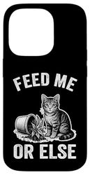Feed Me Or Else Plante pour Chat Chaton Plantes Amoureux des chats Coque pour iPhone 14 Pro