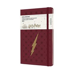 Moleskine Weekplanner 2022, 12 maanden weekkalender, Harry Potter gelimiteerde speciale editie, thema flits, vaste omslag, formaat 13 x 21 cm, 144 pagina's,bordeaux