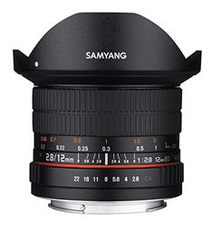 Samyang F112110101 - Alvo fotográfico DSLR para Fuji X (distância focal fixa de 12 mm, abertura f/2,8-22 ED AS NCS, olho de peixe), preto