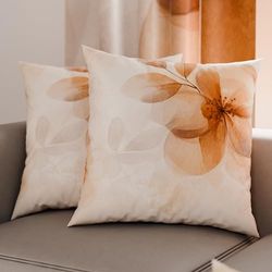 PETTI Artigiani Italiani - Coppia di Federe Cuscino 40x40 cm in Microfibra, Cuscini Arredo Camera da Letto, Divano, Salotto, Set 2 Fodere Copricuscino, Federa Floreale 29, 100% Made in Italy