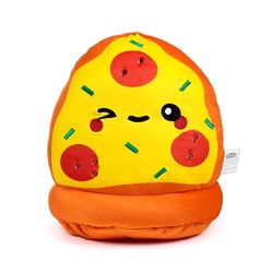Puckator Supermjuk plyschkudde - Tony la Pizza Kawaii Squidglys - Foodiemals Squidglys