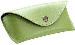 Óculos – Capa de couro real grande, verde, aprox. 16 x 7 x 4 cm, verde, 16 cm, organizador de bolso, verde, Organizador de bolso