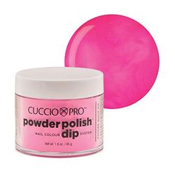 Cuccio Powder Polish - Acrylic Nail Colour Dip System - 45g (1.6oz) Dipping Powder - Bubble Gum Pink