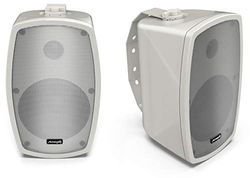 Audibax Ambient 5 White - Altavoces Pasivos de Estantería HiFi - Pareja de Altavoces Estereo de 2 Vías - Potencia Continua de 30W - Soporte de Pared Incluido - Altavoces con Woofer de 5,25"
