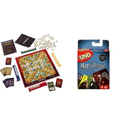 SCRABBLE Edizione Speciale Harry Potter, Gioco da Tavola delle Parole Crociate + UNO Versione Harry Potter